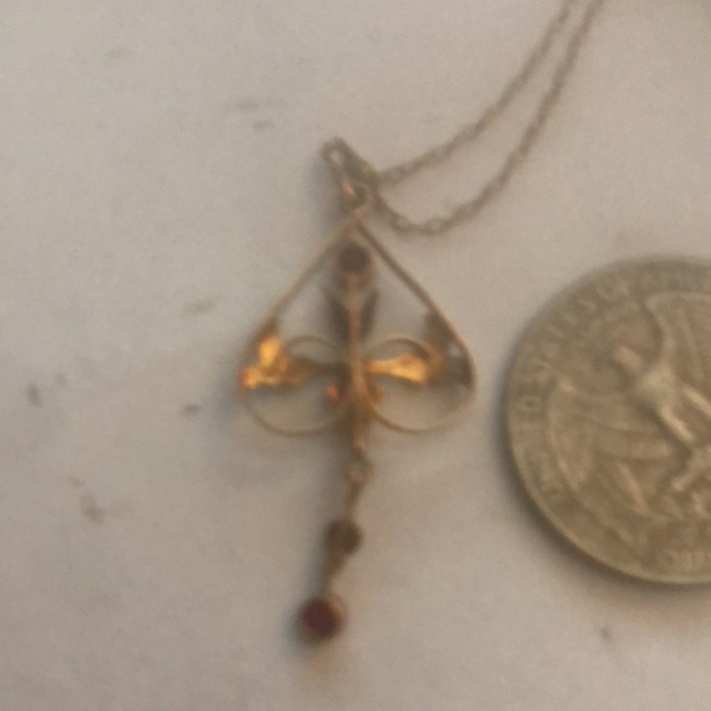 10k ruby lavalier - Picture 3 of 3